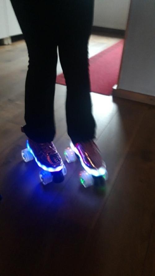 LED USB Rechargeable Double Row Roller Skates photo review
