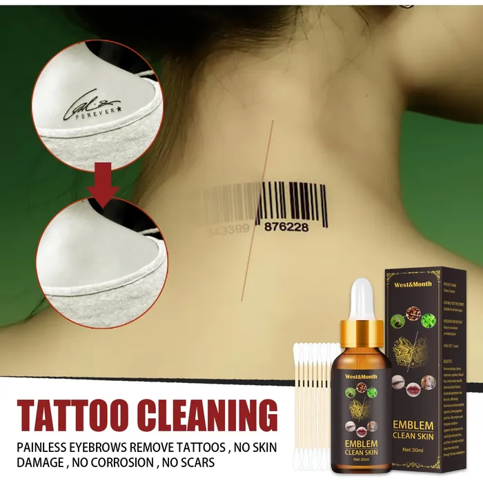 Quick Tattoo Removal Liquid Safe, Painless, and Natural Skin Cleaning