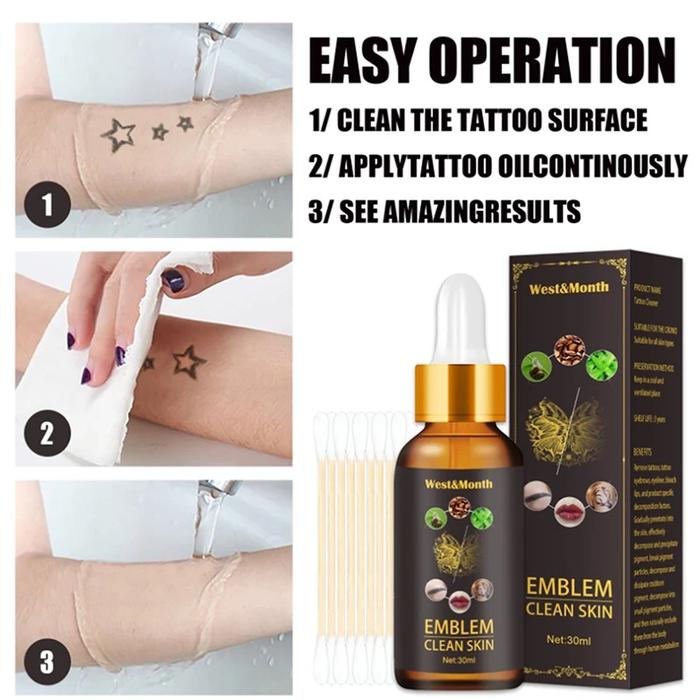 Quick Tattoo Removal Liquid Safe, Painless, and Natural Skin Cleaning