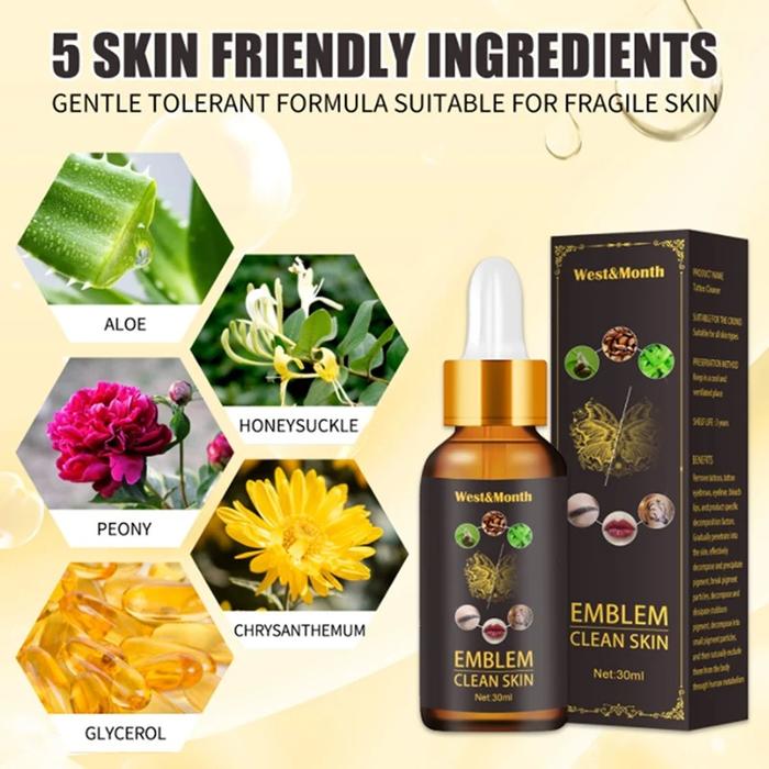 Quick Tattoo Removal Liquid Safe, Painless, and Natural Skin Cleaning