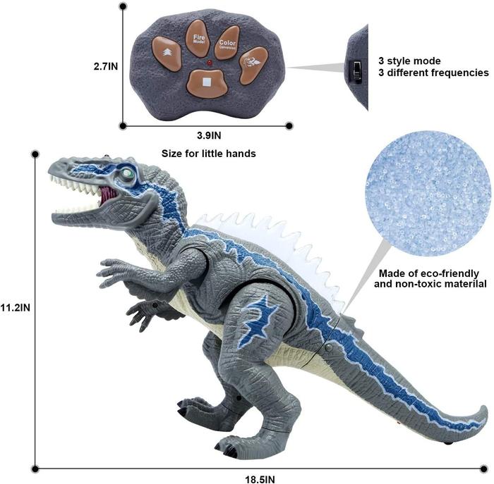 Remote Control Dinosaur Toys, LED Light Up Dinosaur Toys, Robot Toys Dinosaurs