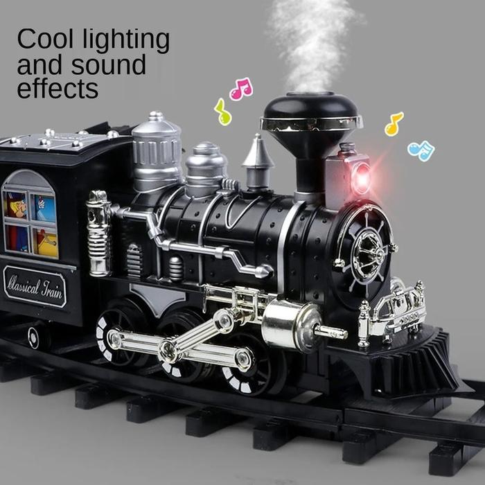 Electric Steam Train Toy with Remote Control Track