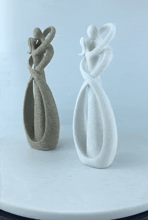 Resin Sandstone Couple Embrace Figurines for Valentine's Day Anniversary Gift