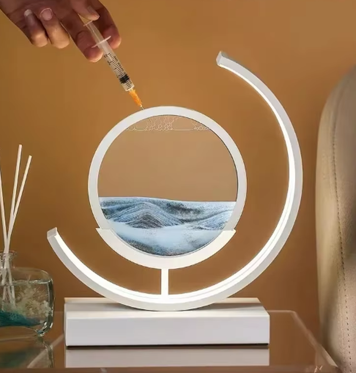 LED Moving Sand Art Night Light Lamp