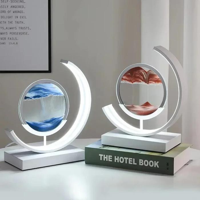LED Moving Sand Art Night Light Lamp