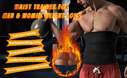 Women Men Waist Trainer Corset Sauna Sweat Weight Loss Body Shaper Slimmer  Belt - Morris