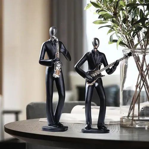 Scandinavian Minimalist Abstract Music Dance Figure Ornament for Home Decor