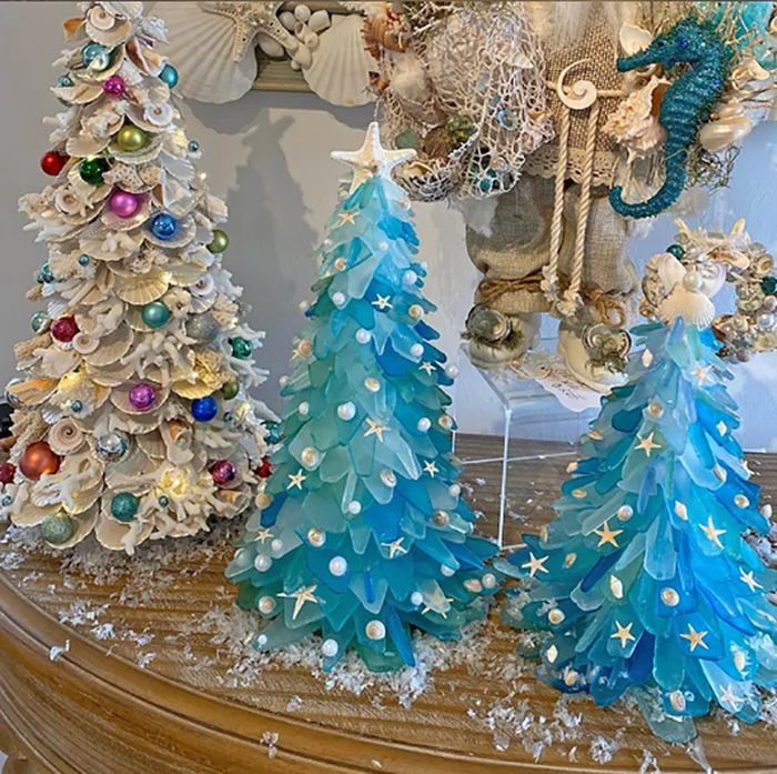 Christmas Starfish Resin Tree Ornaments Decor
