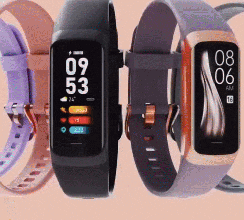 Slim Waterproof Fitness Tracker Smart Watch with 1.1" Display
