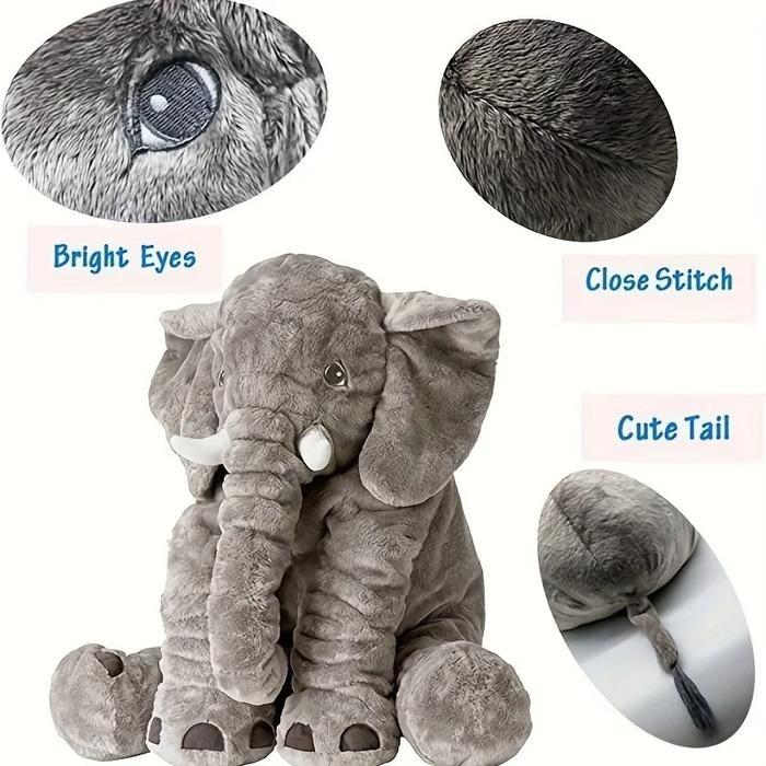 Soft Elephant Plush Pillowcase for Kids Room Decor