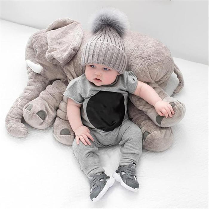 Soft Elephant Plush Pillowcase for Kids Room Decor