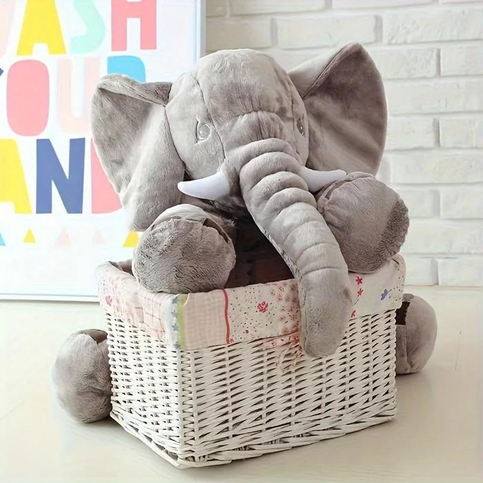 Soft Elephant Plush Pillowcase for Kids Room Decor