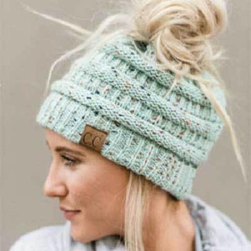 Soft Knit Beanie That's Perfect For Ponytails & Buns