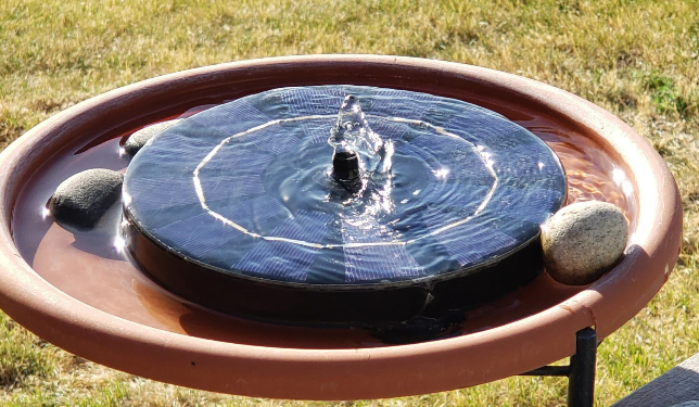Solar Fountain Water Outdoor Garden Circular Floating Water Landscape photo review