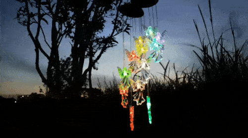 Solar Powered Color Changing Wind Chime Globe