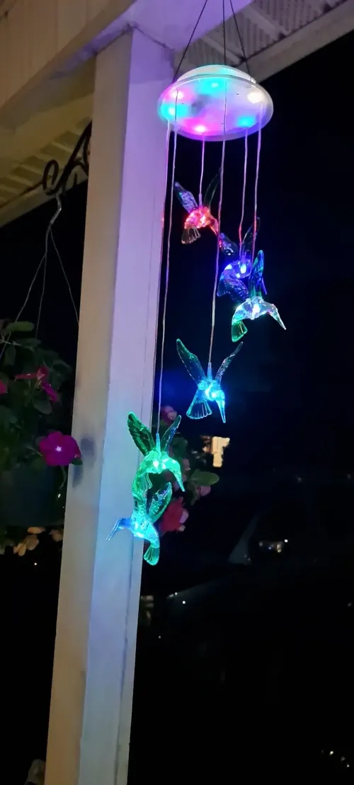Solar Powered Color Changing Wind Chime Globe photo review