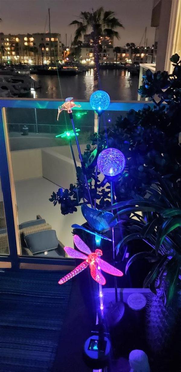 Solar Garden Lights, Solar Bird,Butterfly,Dragonfly Lights Solar Christmas Decorations, Multi-Color Changing LED Solar Light Stakes photo review