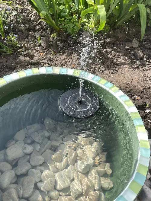Solar Powered Fountain Pump with Nozzles for Garden & Ponds photo review