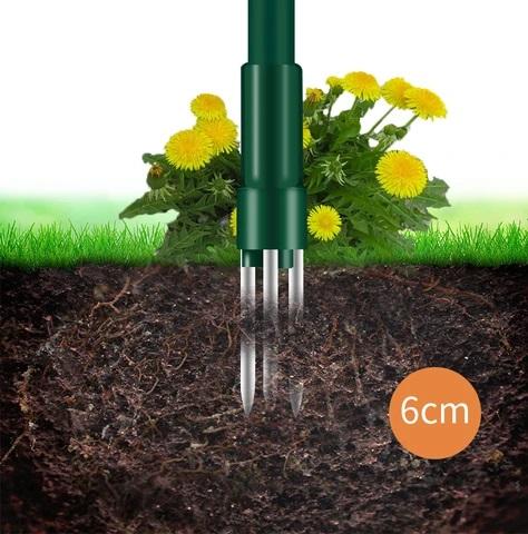 Our HomeEzy™ Standing Weed Puller Root Removal Tool allows you to take out stubborn weeds from the ground surface by simply twisting and pulling!