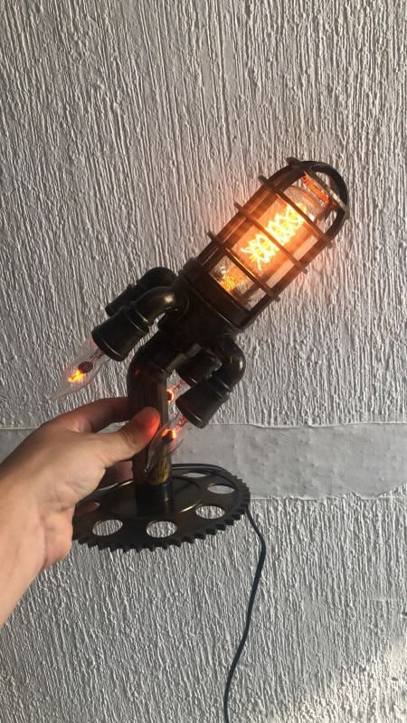 New Bazooka Flame Steampunk Rocket Home Decoration Light photo review