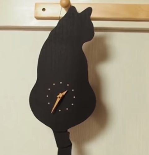 Swinging Tail Pet Wall Clock, Tail Moving Cat Wall Clock photo review