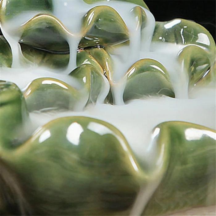 Ceramic Lotus Backflow Incense Burner Home Decor