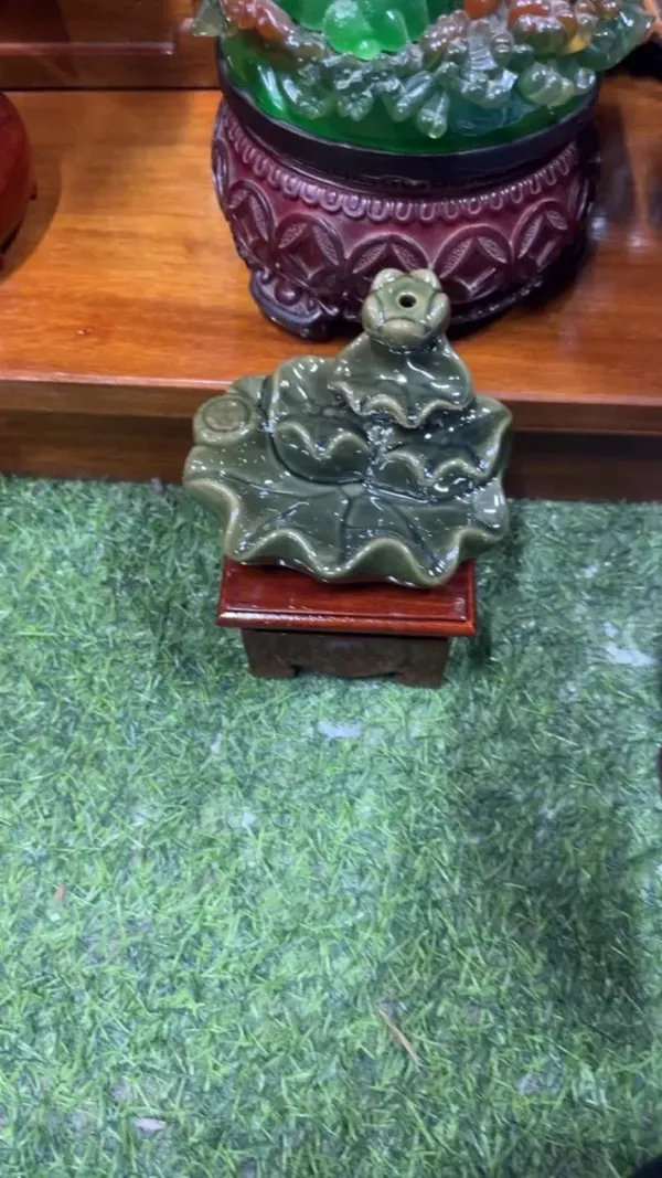 Ceramic Lotus Backflow Incense Burner Home Decor photo review