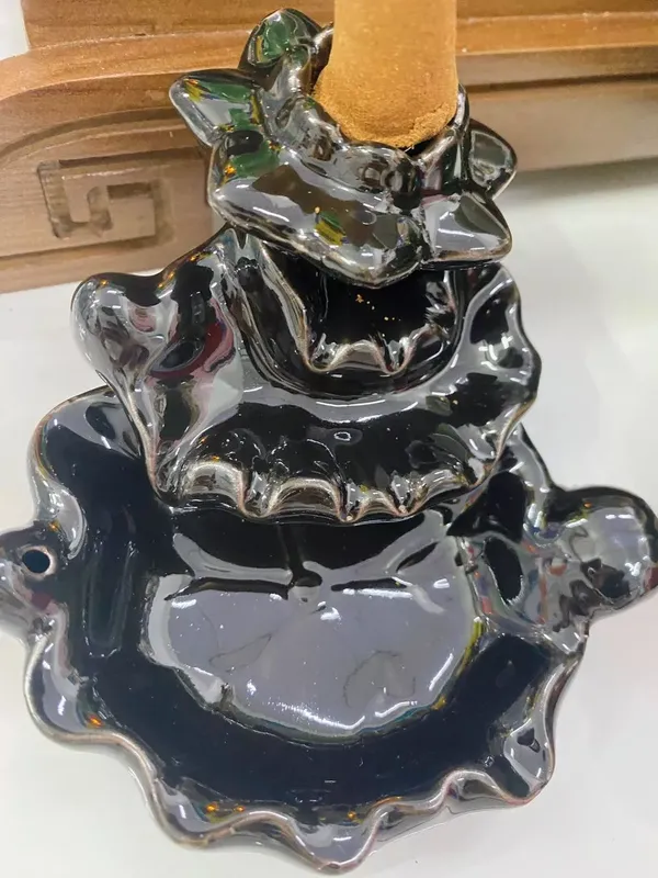 Ceramic Lotus Backflow Incense Burner Home Decor photo review