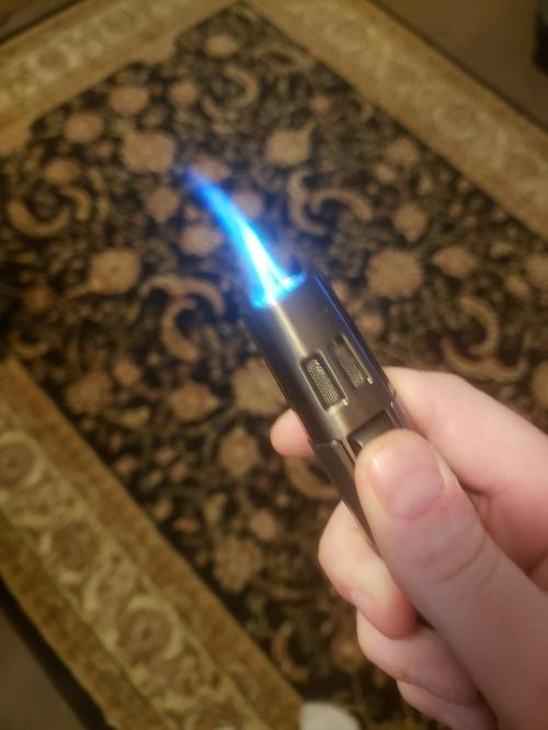 Torch Lighter Butane Lighter Refillable Jet Flame Torch Lighters Windproof Gas Long Torch Lighter Adjustable Butane Pen Lighter photo review