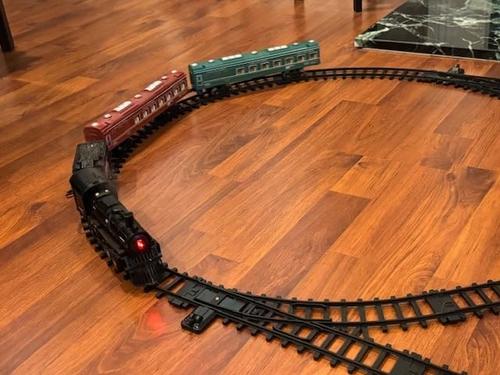 Train Toys with Luxury Tracks and Glowing Passenger, Christmas Train Sets for Around The Tree with Smokes, Lights & Sound photo review