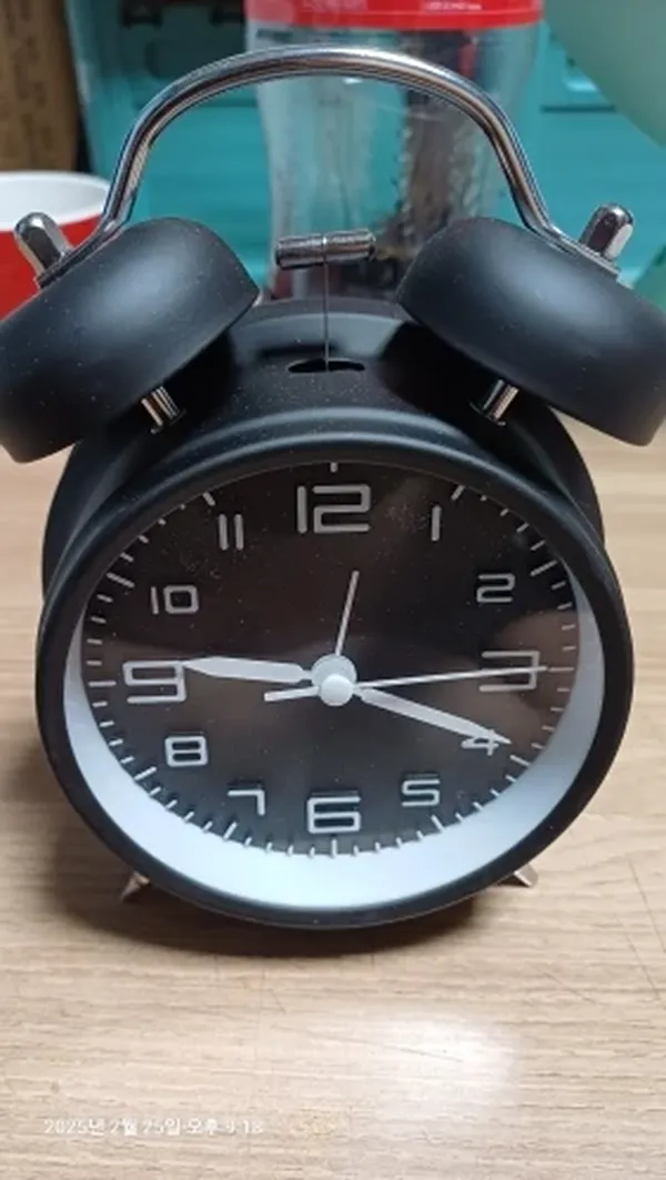 Twin Bell Metal Alarm Clock, Loud, 3D Dial photo review