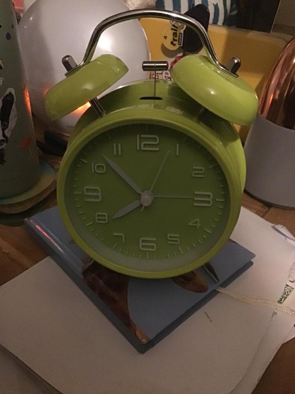 Twin Bell Metal Alarm Clock, Loud, 3D Dial photo review