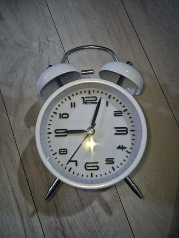 Twin Bell Metal Alarm Clock, Loud, 3D Dial photo review