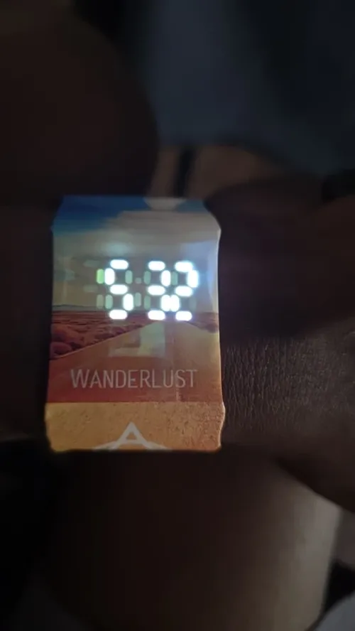 Ultra-Light Waterproof LED Paper Watch with Magnetic Buckle photo review