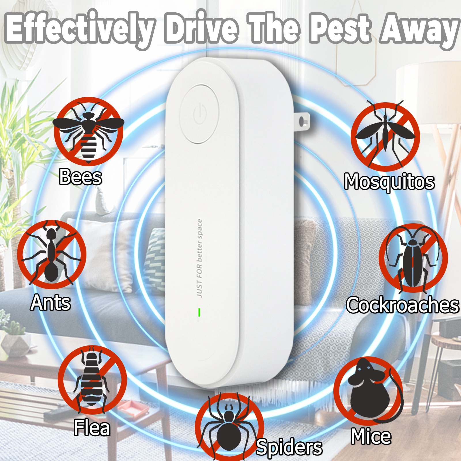 Ultrasonic Pest Reject Repeller Pest Control Electronic Anti