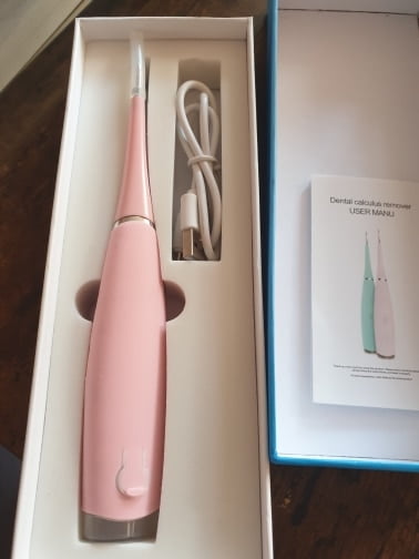 Ultrasonic Tooth Cleaner, Waterproof Electric Toothbrush Care Tool photo review