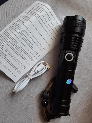 Super Bright Flashlight Most Powerful Flashlight, Flashlight Strong Light Long-range USB Charging photo review