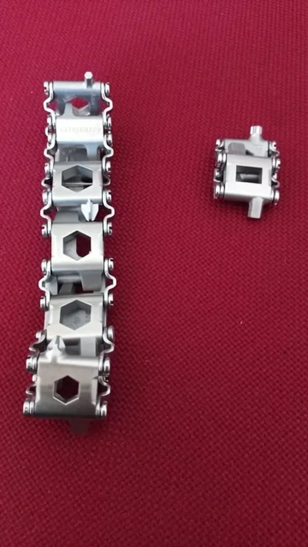 Unisex Stainless Steel 29-in-1 Multifunctional Tool Bracelet photo review