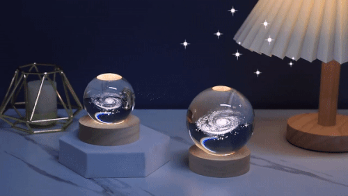 3D Galaxy Planet Moon Lamp with USB LED for Home Decoration – Katy Craft