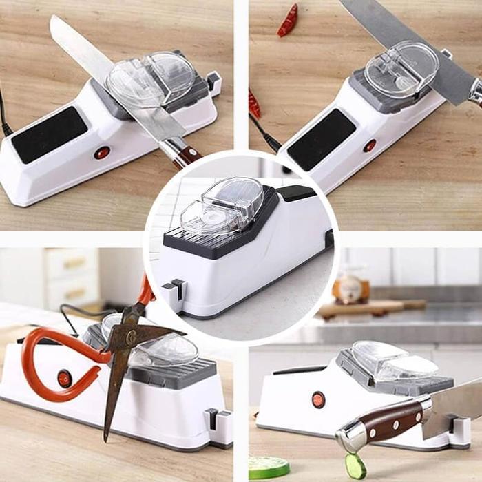 USB Rechargeable Electric Knife Sharpener with Grinding Discs