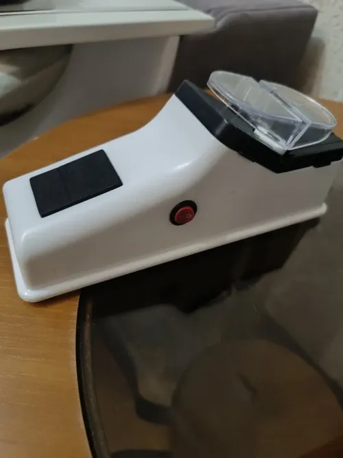 USB Rechargeable Electric Knife Sharpener with Grinding Discs photo review
