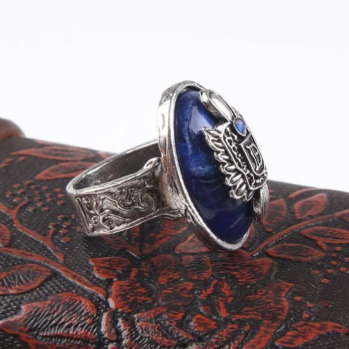 Punk Blue Enamel Ring for Men Women