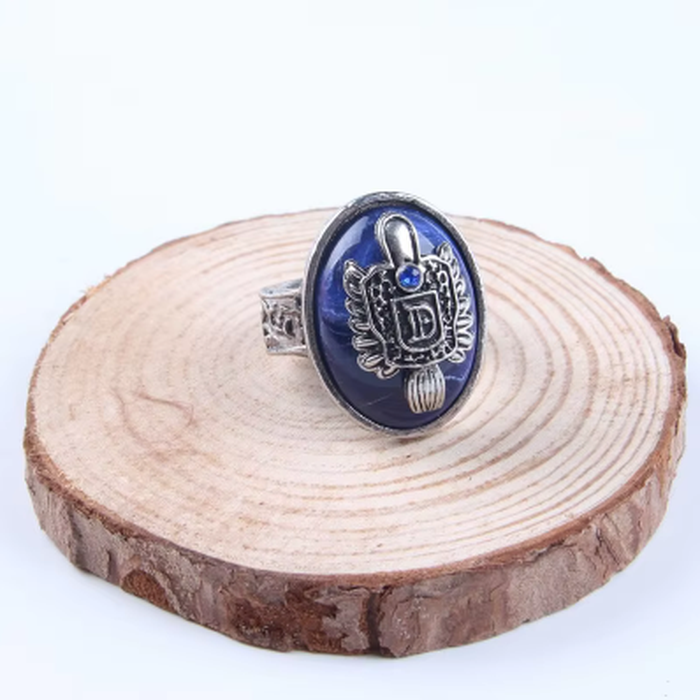 Punk Blue Enamel Ring for Men Women