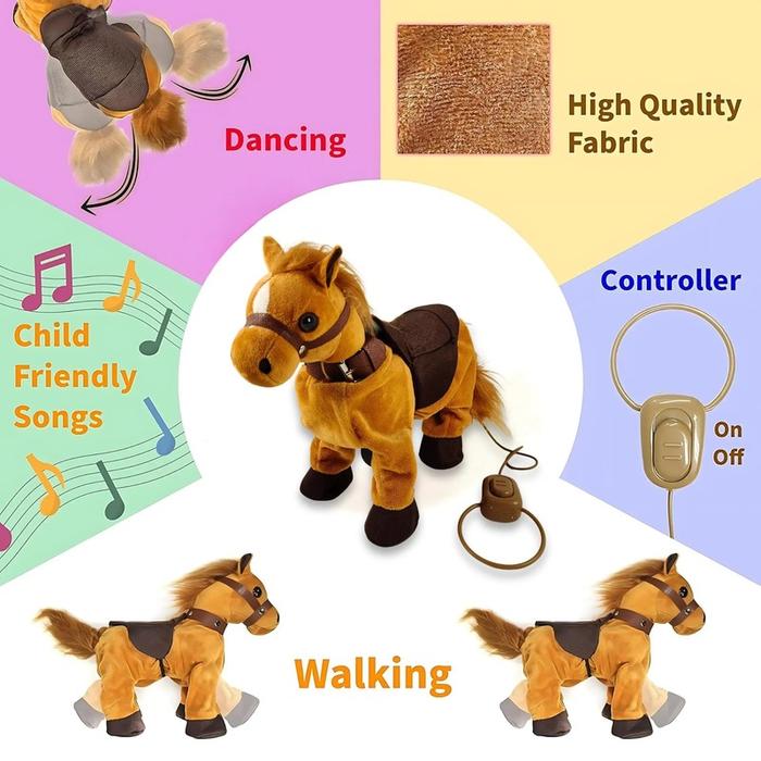 Remote Control Walking Singing Pony Toy