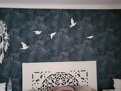 Resin Birds Wall Decor for Living Room - Creative 3D Animal Mural Sticker photo review