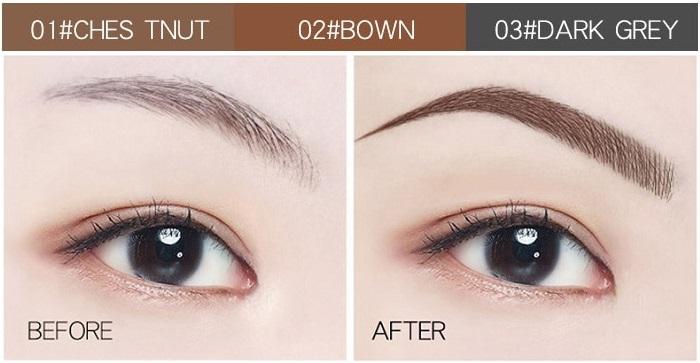 This Waterproof Microblading Pen is a new-concept, four-tip pen that colors each eyebrow with a long-wearing, supernatural look that lasts all day without smudging! The unique 4-tip applicator allows you to create a more hair-like, natural brow appearance.
