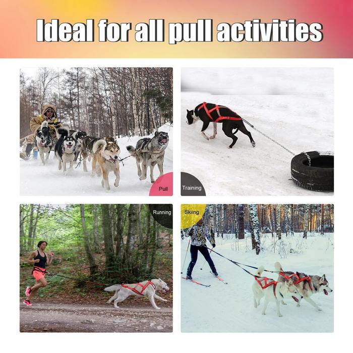 Waterproof Reflective Dog Sledding Harness for Large Dogs