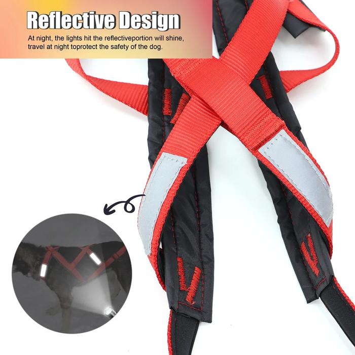 Waterproof Reflective Dog Sledding Harness for Large Dogs