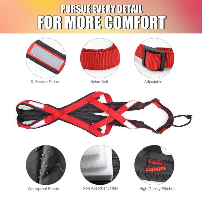 Waterproof Reflective Dog Sledding Harness for Large Dogs