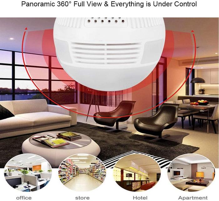 Wifi 360º Panoramic Security Light Bulb With Camera Surveillance Flasheye